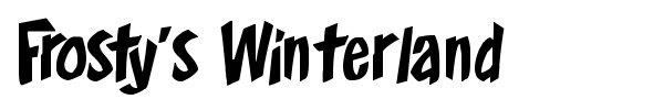 Frosty's Winterland font preview